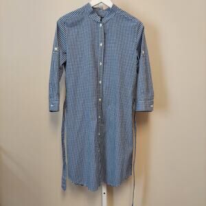 Lord & Taylor Shirt Dress‎ Gingham Belted Classic Cottage Twee Minimalist Preppy